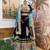 black rayon embroidered traditional lehenga choli with free size upto 42