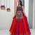 pink silk blend plain traditional lehenga choli with free size upto 42