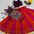 pink silk blend plain traditional lehenga choli with free size upto 42