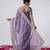 soft silk blend purple designer border satin saree with unstitched blouse 