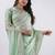 Bollywood pista hevay sequin and stone border satin saree with unstitched blouse