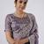 Kanjivaram purple hevay sequin and stone border satin saree with unstitched blouse