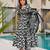 Floral printed muslin v neck black anarkali set