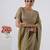 Floral olive heavy sequin border saree with unstitched blouse