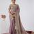 Embellished onion heavy sequin border saree with unstitched blouse