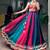 multicolor chinon printed traditional lehenga choli with free size upto 42