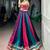 multicolor chinon printed traditional lehenga choli with free size upto 42