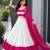 white cotton silk plain traditional lehenga choli with free size upto 42