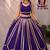royal blue rayon printed traditional lehenga choli with free size upto 42