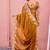 Latest dark mustard embroidery border fandy satin saree with unstitched blouse