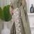 Trendy mahendi embroidery shimmer saree with unstitched blouse