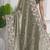 Trendy mahendi embroidery shimmer saree with unstitched blouse
