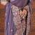New collection deep purple embroidered elephant shimmer saree with unstitched blouse