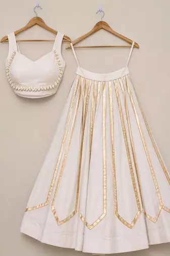 white rayon printed traditional lehenga choli with free size upto 42