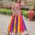 multicolor cotton silk printed traditional lehenga choli with free size upto 44