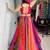 multicolor faux georgette printed traditional lehenga choli with free size upto 42