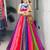 multicolor faux georgette printed traditional lehenga choli with free size upto 42