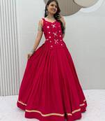 pink cotton silk handmade traditional lehenga choli with free size upto 44