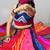 multicolor faux georgette printed traditional lehenga choli with free size upto 42