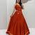 dark orange cotton silk handmade traditional lehenga choli with free size upto 44