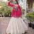 white cotton silk plain traditional lehenga choli with free size upto 44