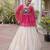 white cotton silk plain traditional lehenga choli with free size upto 44