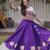 purple silk blend embroidered traditional lehenga choli with free size upto 44