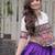 purple silk blend embroidered traditional lehenga choli with free size upto 44