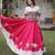 pink silk blend embroidered traditional lehenga choli with free size upto 44