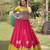 pink silk blend embroidered traditional lehenga choli with free size upto 44