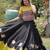 black silk blend embroidered traditional lehenga choli with free size upto 44