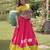 pink silk blend embroidered traditional lehenga choli with free size upto 44