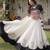 white silk blend embroidered traditional lehenga choli with free size upto 44