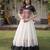 white silk blend embroidered traditional lehenga choli with free size upto 44