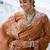Fashionable brown embroidered border motifs moss shimmer saree with unstitched blouse
