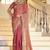 soft silk blend mauve embroidered border motifs moss shimmer saree with unstitched blouse