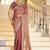 soft silk blend mauve embroidered border motifs moss shimmer saree with unstitched blouse