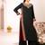 Black Color Sequence And  Embroidery Work Silk Blend Salwar Suit 