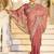 soft silk blend mauve embroidered border motifs moss shimmer saree with unstitched blouse
