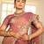 soft silk blend mauve embroidered border motifs moss shimmer saree with unstitched blouse
