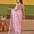 Trendy lavender pink embroidered borders net saree with unstitched blouse