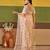 Elegance peach embroidered borders net saree with unstitched blouse