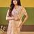 Elegance peach embroidered borders net saree with unstitched blouse