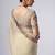 New collection cream full embroidery work shimmer saree with unstitched blouse