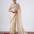 New collection cream full embroidery work shimmer saree with unstitched blouse