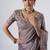 Latest grey full embroidery work shimmer saree with unstitched blouse