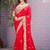 Light weight raani embroidered border motifs fandy satin saree with unstitched blouse