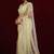 Ethnic lemon yellow sequin embroidery embroidered border net saree with unstitched blouse