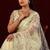 Ethnic lemon yellow sequin embroidery embroidered border net saree with unstitched blouse