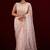 Indian powder peach sequin embroidery embroidered border net saree with unstitched blouse